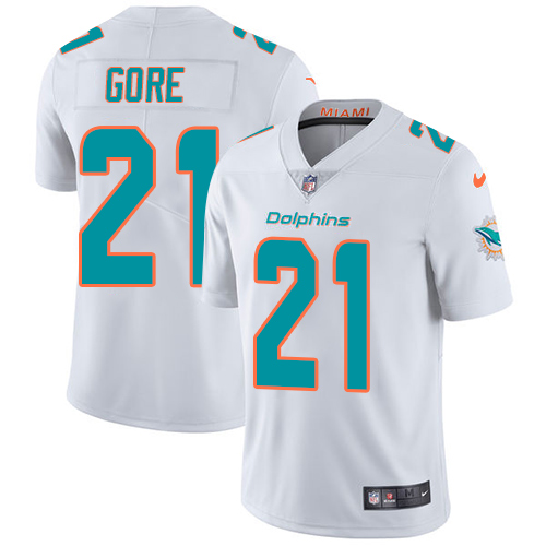Nike Dolphins #21 Frank Gore White Youth Stitched NFL Vapor Untouchable Limited Jersey - Click Image to Close